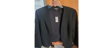 Women  s Express Studio  Button Blazer, Black, Size 8