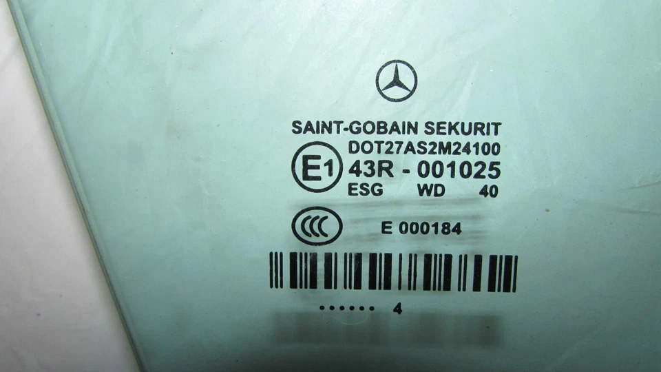 MERCEDES BENZ E320 2003-2009 PASAJERO/LADO DERECHO PUERTA DELANTERA VENTANA CRISTAL OEM Foto 2 de 4