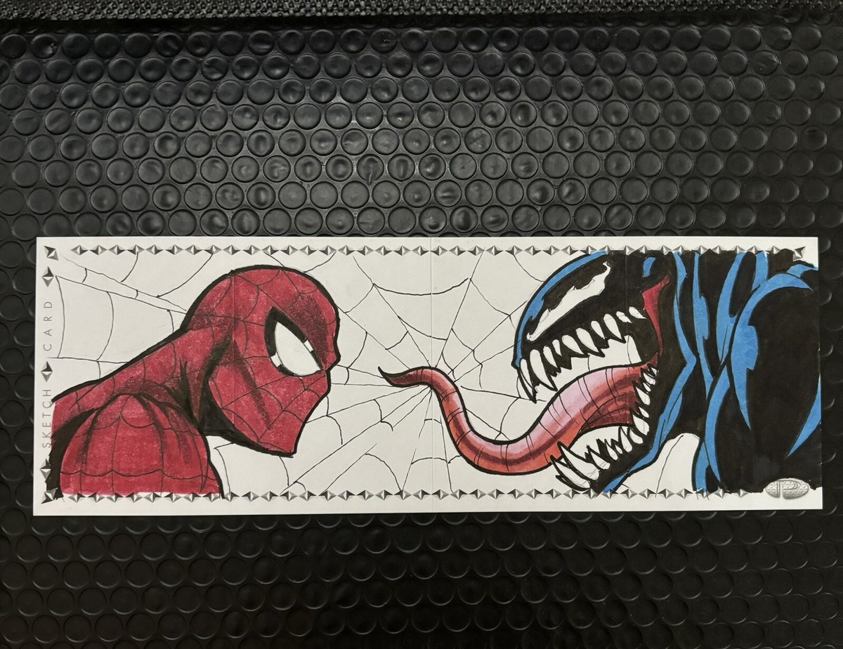 2019 Marvel premier Quad Sketch Spider-Man Venom Patrick Giles | eBay