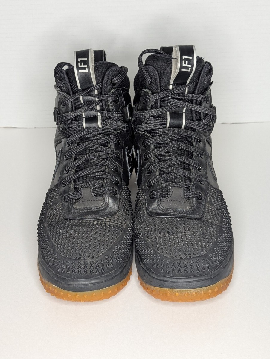 Size 10.5 - Nike Lunar Force 1 Mid Duckboot Black AF1 Nike Air Jordan Sneakers Size 10.5 - Nike Lunar Force 1 Mid Duckboot Black AF1 Nike  main image 2