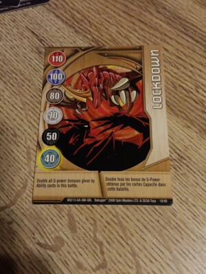 BAKUGAN Battle Brawler ''LOCKDOWN'' Metal Card 18/48 BA213-GA-SM-GBL 2008