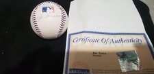 JOE TORRE 2002 OPENING DAY SIGNED AUTOGRAPHED OML BASEBALL HOF STEINER & MLB COA