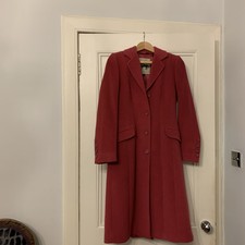 Paul Costelloe Coat Uk Size 8, Cerise, Virgin Wool And Angora