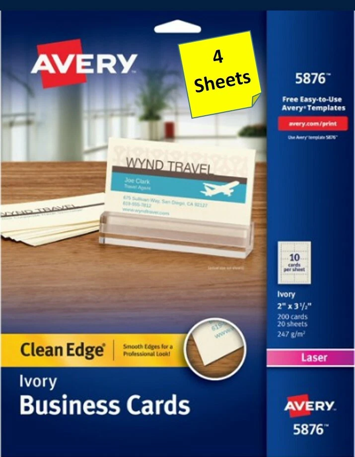 Avery Templates Business Cards 10 Per Sheet