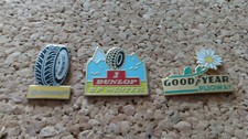 lot 3 Pin's Pins Pin s CONTINENTAL GOOD YEAR DUNLOP PNEUMATIQUES