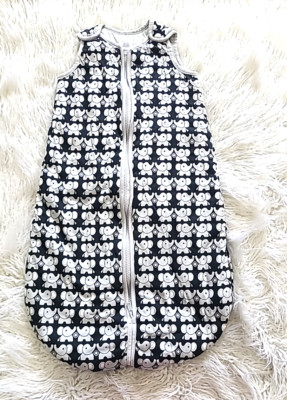 Baby Deedee Sleep Nest Original Sleepsack Size M 6-18 Months Elephants Black