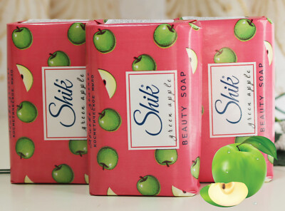 3x70g Shik Kosmetische Seife Grüner Apfel Beauty Soap Green Apple зеленое яблоко