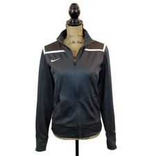 Nike Dri-Fit Full Zip Jacket Athletic Woman's Small Dark Gray