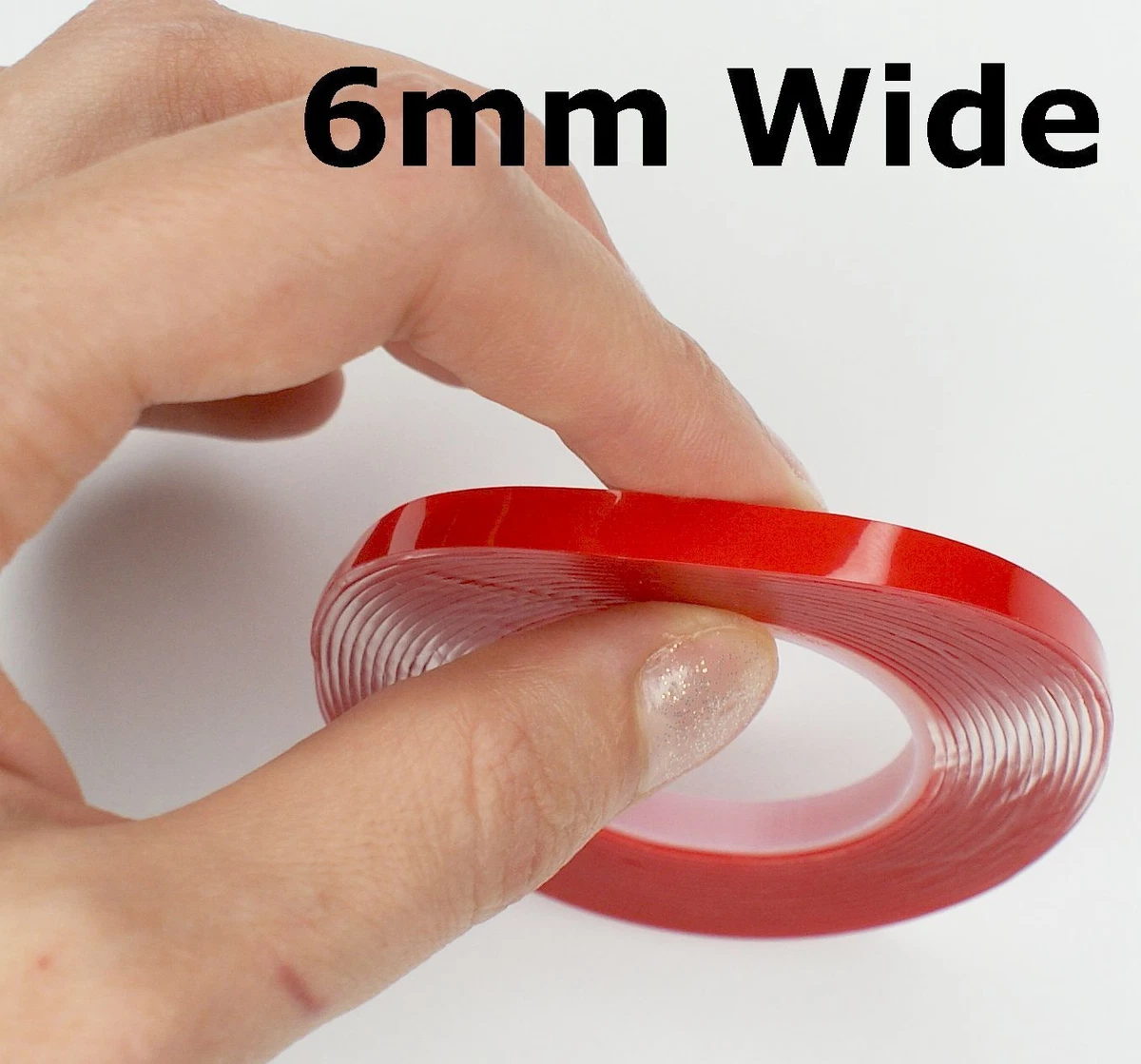 CINTA DOBLE CARA TRANSPARENTE High Bond, rollos de almohadillas adhesivas autoadhesivas, 6 mm de ancho