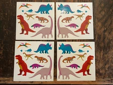 Mrs Grossman Vintage Dinosaur Stickers 1990s 4 mods 36 total T-Rex Triceratops 