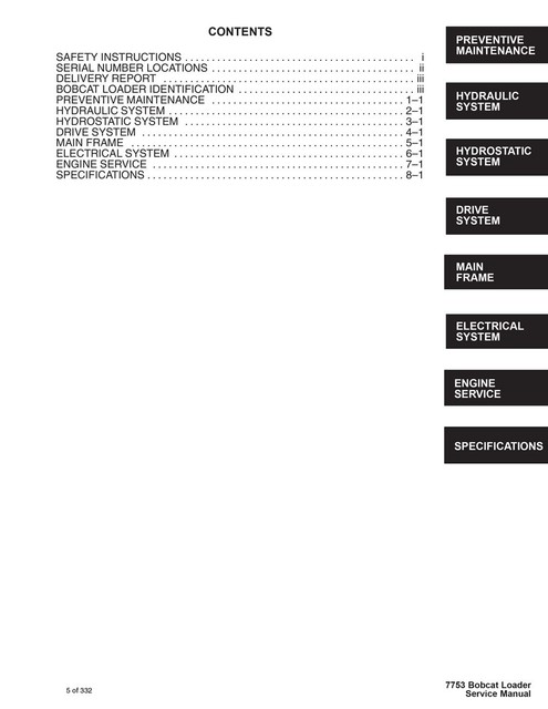 Bobcat 7753 Skid Steer Loader Service Manual Shop Repair Book 679 For Sale Online Ebay