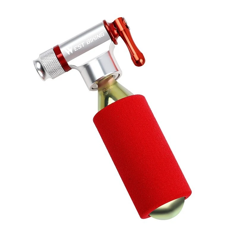 WEST BIKING Mini Bicycle Pump Fast CO2 Tire Inflator Bike Pump Schrader Presta - Image 3 of 4