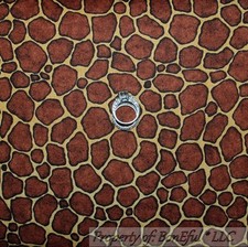 BonEful Fabric FQ Cotton Quilt Brown African Giraffe Skin Print Jungle Safari US