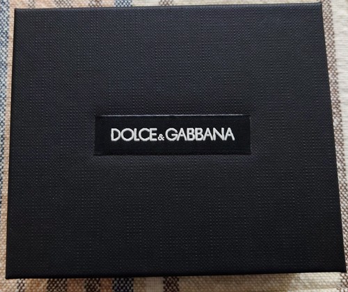 DOLCE & GABBANA Cartera Plegable Cuero Placa Logo Negro Auténtica - Imagen 3 de 8