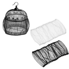Bird Cage Seed Catcher 12 Inch Bird Cage Net Cover, (Black/White, L, 2 Pcs)