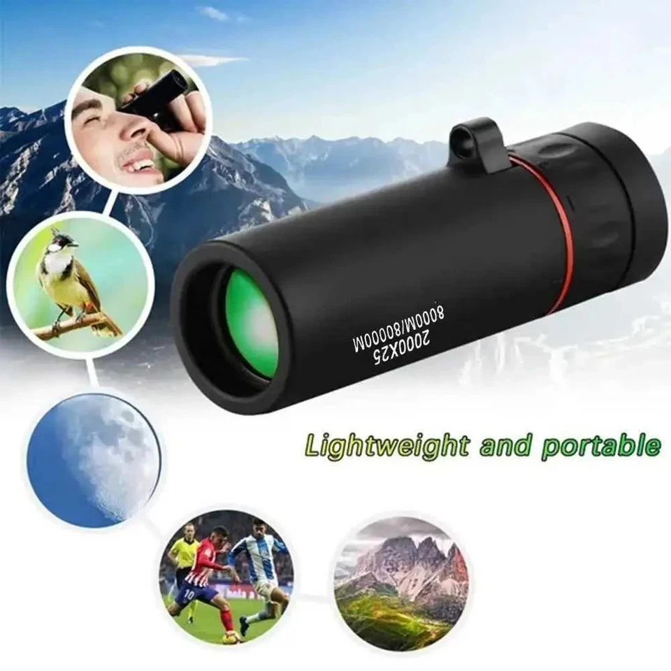 Monocular Telescope HD 2000X25 Compact Portable Scope For Hunting, Travel, Camp - Image 3 of 4