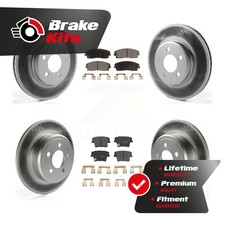 Front Rear Coated Brake Rotors Semi-Metallic Pad Kit For 2006-2023 Dodge Charger