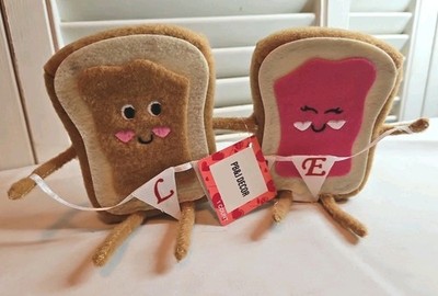 PB & J Peanut Butter & Jelly FIGURES NWT Felt Festive Voice Valentines Exclusive