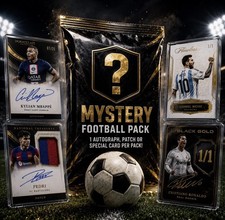 Football Card Mystery Pack 10 Cards 1-guaranteed Auto,patch,slab, Numbered Card