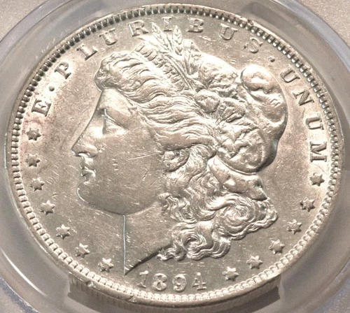 1894 P $1 PCGS AU Details Morgan Silver Dollar Scarce KEY Date Philadelphia Coin