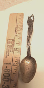 Antique Sterling Silver Souvenir Spoon Full Native American Indian Maurice 11.1g