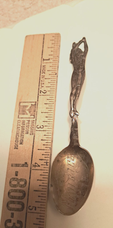Antique Sterling Silver Souvenir Spoon Full Native American Indian Maurice 11.1g