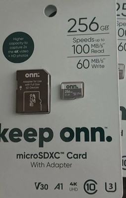 Onn 256GB Micro SD EXPRESS SHIPPING Card PERFECT for Nintendo