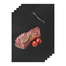 5-Pack 16 x24 Inch Grill Mats for Outdoor GrillBlack