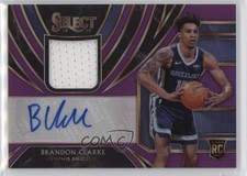 2019-20 Panini Select Rookie Jersey Purple Prizm 34/99 Brandon Clarke Auto ux8