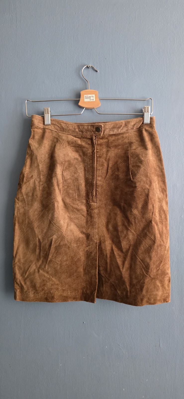 The Limited Vtg 90s Suede Mini Skirt Tan Women Sz 10 Western Boho Rockabilly Zip