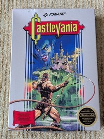 Castlevania 1st First Print Hangtab Circle SOQ NES Nintendo Complete CIB Overlap