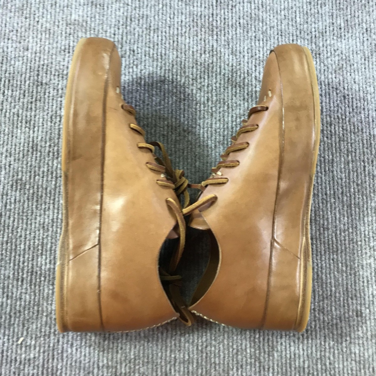 FEIT Hand Sewn Low Rubber Shoes Womens Size 37 Tan Semi-Cordovan