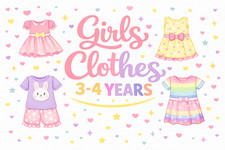 GIRLS CLOTHES CLOTHING - 3-4 YEARS - BUILD A BUNDLE - MULTI LISTING