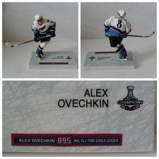 Alex Ovechkin McFarlane Figurine Custom Base  895 All Time Goals.. & Stanley Cup