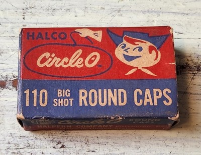 Vintage Halco Circle-O Round Caps Box | 110 Big Shot Toy Caps | 1940s 50s EMPTY