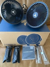 Used CLOUDRAY S6 2-Pack, Grow Tent Clip Fan 6”, IP-54 Rated, Auto Oscillation