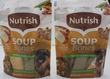 Nutrish Soup Bones 2-PACK Premium Dog Chews With Real Chicken Veggies 12.6 oz