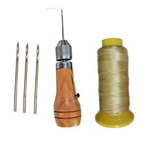 Swift Stitch Hand Sewing Awl Kit Leather Canvas Repair Non-Waxed Beige Thread