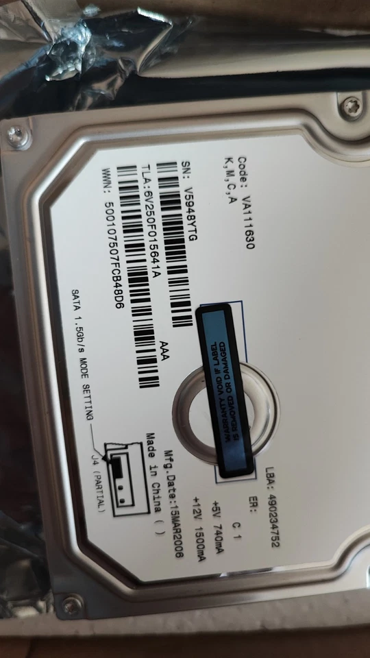 Maxtor DiamondMax 10 SATA 3.0Gb Model: 6V250F0 3.5 Series  New Open Box - Image 3 of 4