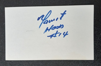 1999 PIRATES: Yamid Haad, SIGNED 3x5 Card