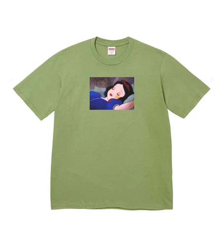 T shirt Supreme x Blanche Neige Taille L FW24 Vert Mousse "100% Authentique"