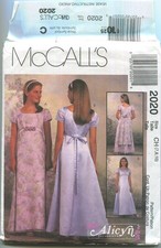 McCall's 2020 Girls' Lined Dresses SZ 7-10 UNCUT 1999
