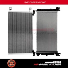 AC Condenser Radiator New Set For 08 10 11 Chevrolet Avalanche 5.3L V8