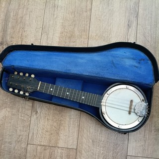 Banjo Banjolele Ukulele 8 String 1920 Case Banjolin Small (54cm)
