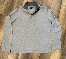 HUGO BOSS MENS LARGE Reg.FIT GREY LONG SLEEVED SWEATER/PULLOVER