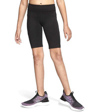 NEW NIKE M Girl's DRY Trophy Training/Yoga Bike Shorts, Black/White CJ7562-010