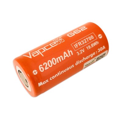 Vapcell 3.2V IFR32700 G62 6200mAh 30A LiFePO4 Akku Flat Top