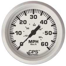 Faria Dress White 4" GPS Speedometer - 60 MPH 33147 