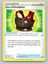 2021 Pokemon Card Chilling Reign Galarian Chestplate 141/198