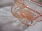 Anchor Hocking Mayfair Pink Foooted Open Sugar Open Rose Handles Depression — photo 4